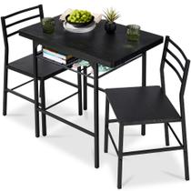 Conjunto de jantar Best Choice Products 80x53x77 cm com estrutura de aço preta
