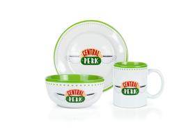 Conjunto de jantar de louça Ukonic Friends Central Perk de 3 peças Conjunto de jantar de louça Ukonic Friends Central Perk de 3 peças