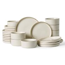 Conjunto de jantar Famiware Star 24 peças em cerâmica stoneware branca Conjunto de jantar Famiware Star 24 peças em cerâmica stoneware branca