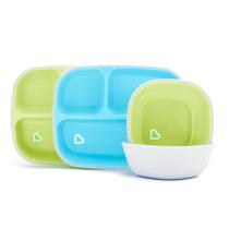 Conjunto de Jantar Infantil Munchkin Splash - 4 Peças (Azul/Verde)