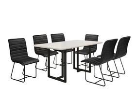 Conjunto de Jantar Itália com 6 Cadeiras Base Goiás BM Tubulares Conjunto de Jantar Itália com 6 Cadeiras Base Goiás BM Tubulares