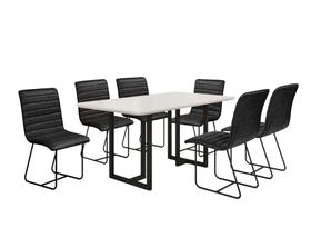 Conjunto de Jantar Itália com 6 Cadeiras Base Goiás BM Tubulares Conjunto de Jantar Itália com 6 Cadeiras Base Goiás BM Tubulares