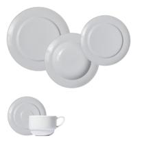 Conjunto de jantar Laguna branco com 30 peças - Germer Conjunto de jantar Laguna branco com 30 peças - Germer