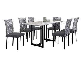 Conjunto de Jantar Lisboa com 6 Cadeiras Base Goiás BM Tubulares Conjunto de Jantar Lisboa com 6 Cadeiras Base Goiás BM Tubulares