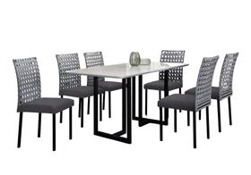 Conjunto de Jantar Lisboa com 6 Cadeiras Base Goiás BM Tubulares Conjunto de Jantar Lisboa com 6 Cadeiras Base Goiás BM Tubulares