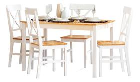 Conjunto De Jantar Madeira 5 Pecas Mesa E Cadeira Branco Branco Conjunto De Jantar Madeira 5 Pecas Mesa E Cadeira Branco Branco