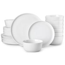 Conjunto de Jantar MALACASA LEXI 24 Peças em Porcelana Branca