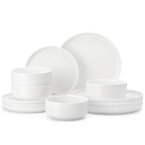 Conjunto de jantar MALACASA Luna 12 peças em porcelana branca