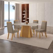 Conjunto de Jantar Mesa Áustria 120cmx80cm Tampo Mdf/vidro com 4 Cadeiras Catar Yescasa Conjunto de Jantar Mesa Áustria 120cmx80cm Tampo Mdf/vidro com 4 Cadeiras Catar Yescasa