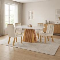 Conjunto de Jantar Mesa Áustria 120x80cm Tampo MDF/Vidro 4 Cadeiras Florença Castanho Cinamomo Yescasa Conjunto de Jantar Mesa Áustria 120x80cm Tampo MDF/Vidro 4 Cadeiras Florença Castanho Cinamomo Yescasa
