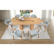Conjunto de Jantar Mesa Dunas com 6 cadeiras Pietra