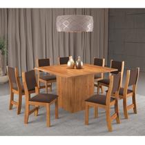 Conjunto de Jantar Mesa Quadrada Comander com 8 Cadeiras Sol