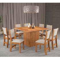 Conjunto de Jantar Mesa Quadrada Comander com 8 Cadeiras Sol
