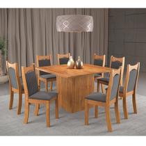 Conjunto de Jantar Mesa Quadrada Panama com 8 Cadeiras Dalas Conjunto de Jantar Mesa Quadrada Panama com 8 Cadeiras Dalas