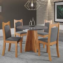 Conjunto de Jantar Mesa Redonda Herbal com 4 Cadeiras Dalas