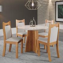 Conjunto de Jantar Mesa Redonda Stuart com 4 Cadeiras Dalas Yescasa Conjunto de Jantar Mesa Redonda Stuart com 4 Cadeiras Dalas Yescasa
