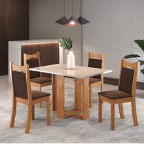 Conjunto de Jantar Mesa Retangular Ananda com 4 Cadeiras Dalas Conjunto de Jantar Mesa Retangular Ananda com 4 Cadeiras Dalas