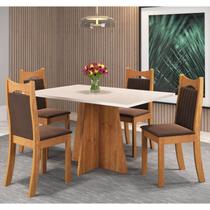 Conjunto de Jantar Mesa Retangular Laisa com 4 Cadeiras Dalas Yescasa Conjunto de Jantar Mesa Retangular Laisa com 4 Cadeiras Dalas Yescasa