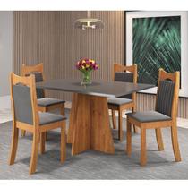 Conjunto de Jantar Mesa Retangular Laisa com 4 Cadeiras Dalas Yescasa Conjunto de Jantar Mesa Retangular Laisa com 4 Cadeiras Dalas Yescasa