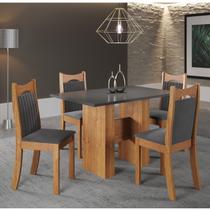 Conjunto de Jantar Mesa Retangular Shake com 4 Cadeiras Dalas Conjunto de Jantar Mesa Retangular Shake com 4 Cadeiras Dalas