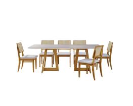 Conjunto de Jantar Milão com 6 Cadeiras Base Canadá BM Tubulares Conjunto de Jantar Milão com 6 Cadeiras Base Canadá BM Tubulares