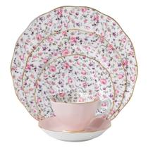 Conjunto de Jantar Royal Albert Rose Confetti 5 Peças em Porcelana Fina Conjunto de Jantar Royal Albert Rose Confetti 5 Peças em Porcelana Fina