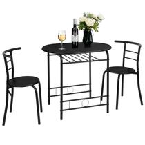 Conjunto de Jantar VINGLI 80x53x76 cm Mesa com 2 Cadeiras e Adega Conjunto de Jantar VINGLI 80x53x76 cm Mesa com 2 Cadeiras e Adega