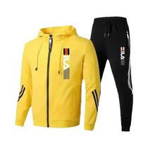 Conjunto De Jaqueta E Calças Casuais Masculinas Para Primavera E Outono, Moda Para Corrida, Traje De Conjunto De Jaqueta E Calças Casuais Masculinas Para Primavera E Outono, Moda Para Corrida, Traje De