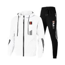 Conjunto De Jaqueta E Calças Casuais Masculinas Para Primavera E Outono, Moda Para Corrida, Traje De