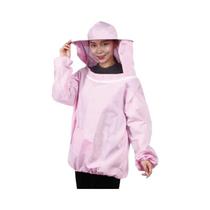 Conjunto De Jaqueta E Véu Dobrável Para Apicultura Com Zíper Duplo E Chapéu Roupa Protetora Para