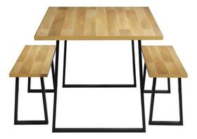 Conjunto De Jardim 3 Pecas Madeira Mesa E 2 Bancos