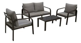 Conjunto De Jardim Aco Marrom 4 Pecas Sofa Poltrona Mesa Conjunto De Jardim Aco Marrom 4 Pecas Sofa Poltrona Mesa