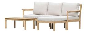Conjunto De Jardim E Varanda Sofa Mesa E Banco Em Madeira