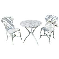 Conjunto de Jardim e Varanda Viena Bambú Alumínio Fundido