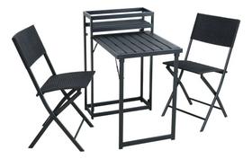 Conjunto De Jardim Metal 3 Pecas Mesa Cadeira