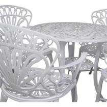 Conjunto De Jardim Modelo Primavera Mesa E 4 Cadeiras