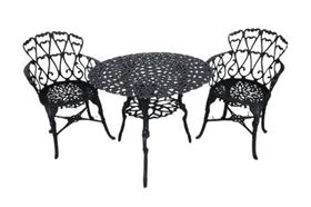 Conjunto de Jardim Viena com Mesa + 2 Poltronas Varanda Sacada