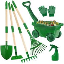 Conjunto de Jardinagem Duckura Kids - 7 Peças com Carrinho de Mão (3 a 8 anos)