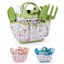 Conjunto de jardinagem Grenebo Kids com pás, chapéu, ancinho, avental e luvas Conjunto de jardinagem Grenebo Kids com pás, chapéu, ancinho, avental e luvas