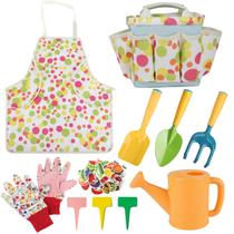 Conjunto de jardinagem para crianças GIFTRRTOY com regador, pá e ancinho Conjunto de jardinagem para crianças GIFTRRTOY com regador, pá e ancinho
