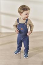 Conjunto de Jardineira Bebê Menino Jeans Escuro Divertto Conjunto de Jardineira Bebê Menino Jeans Escuro Divertto
