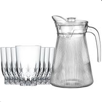 Conjunto De Jarra 1.6L E Copos 230ml Em Vidro 7 Peças Conjunto De Jarra 1.6L E Copos 230ml Em Vidro 7 Peças