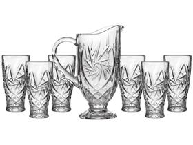 Conjunto de Jarra 300ml e Copos 300ml de Vidro - Hauskraft Old Fashion 7 Peças