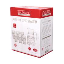 Conjunto de Jarra com 6 Copos de Vidro Samantha Hauskraft