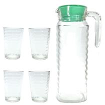Conjunto de Jarra de Vidro com 4 Copos Onix