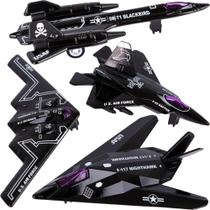 Conjunto de Jatos Diecast Stealth Bomber ArtCreativity - Brinquedo para Meninos Conjunto de Jatos Diecast Stealth Bomber ArtCreativity - Brinquedo para Meninos
