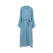 Conjunto De Jilbab Muçulmano Solto Para Mulheres Com Cinto, Vestido Interno Sem Mangas E Casaco