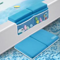 Conjunto de joelheiras de banho e almofadas de cotovelo beiens Blue