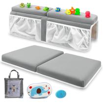 Conjunto de joelheiras de banho e almofadas de cotovelo Yalumo para bebês cinza Conjunto de joelheiras de banho e almofadas de cotovelo Yalumo para bebês cinza
