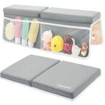 Conjunto de joelheiras de banho Haxmuti Thick Quick-Dry com organizador